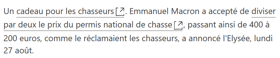 27 Août 2018 - Les chasseurs obtiennent la réduction du prix de leur permis de chasse.